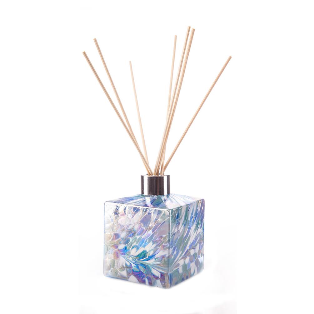 Amelia Art Glass Blue, Turquoise & White Square Reed Diffuser  £15.29